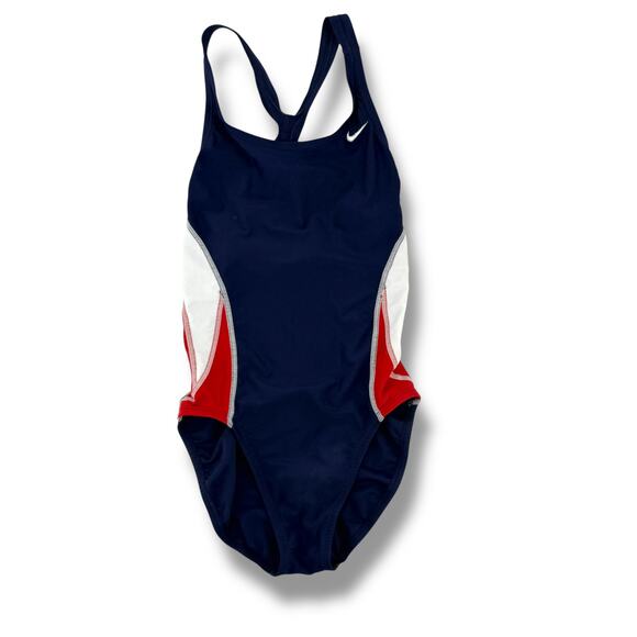Nike Performance One Piece Swimsuit Swimwear Competition Womens Sz 6 32 USA - Picture 1 of 8